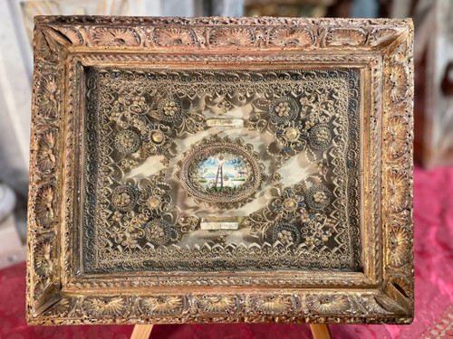 Paperolles reliquary - Jacob's ladder - early 18th century