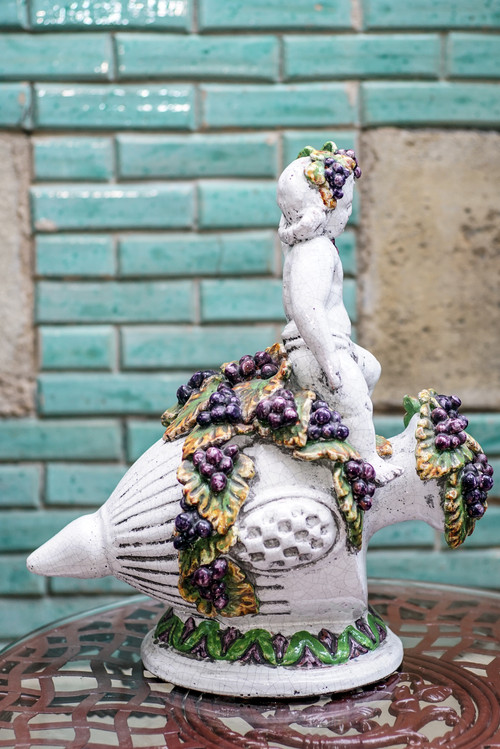 BACCHUS, glazed ceramic, center table