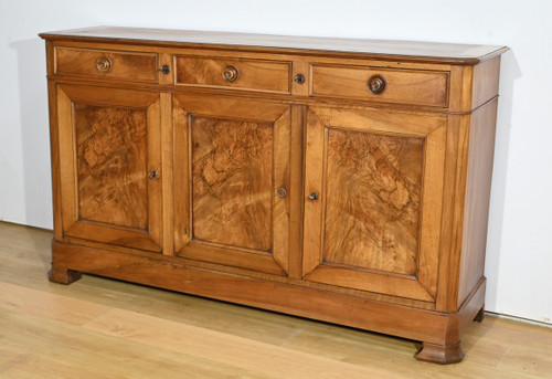 Piccola Credenza a 3 Ante in Noce – Fine XIX Secolo