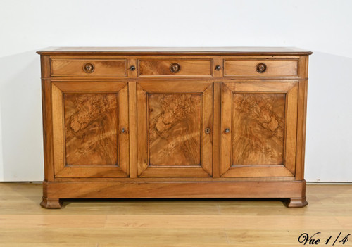 Piccola Credenza a 3 Ante in Noce – Fine XIX Secolo