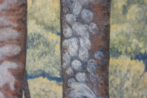 Bemalte Leinwand, die Koalas darstellt. Zeitgenössische Arbeit