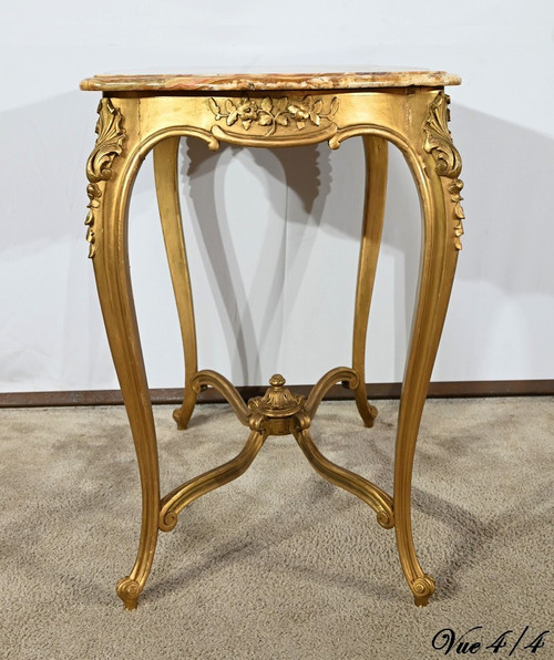Petite Table de Milieu en Bois Doré, style Louis XV – Fin XIXe