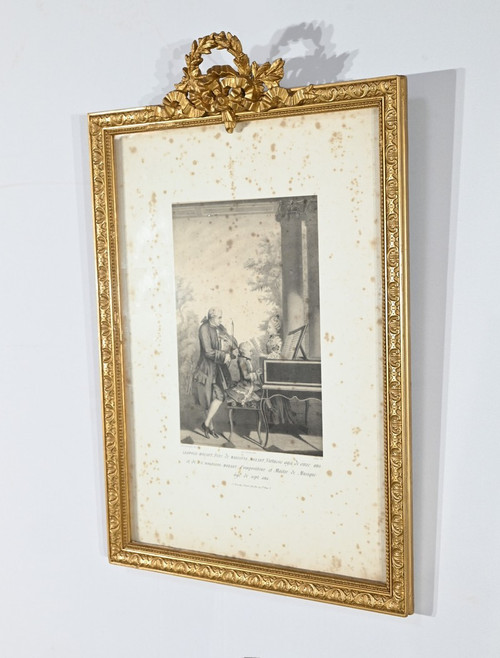Engraving of the Mozart Family, Imprimerie Lemercier – Mid-19th century