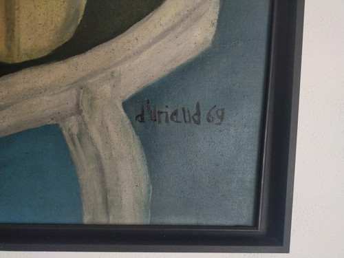 Christian Duriaud (1944) Großes Ölgemälde auf Leinwand Stillleben mit Rosen 69