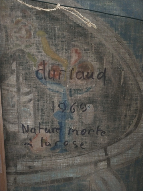 Christian Duriaud (1944) Großes Ölgemälde auf Leinwand Stillleben mit Rosen 69