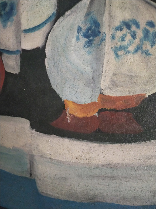 Christian Duriaud (1944) Großes Ölgemälde auf Leinwand Stillleben mit Rosen 69