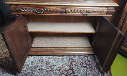 Renaissance two-body sideboard in walnut