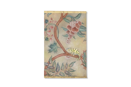 Painted canvas representing a chameleon. Contemporary work.