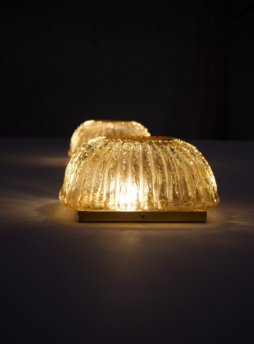 „Bonbonnière“-Wandleuchten im Barovier & Toso-Stil