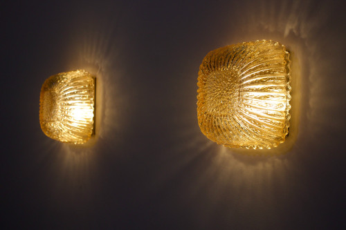 „Bonbonnière“-Wandleuchten im Barovier & Toso-Stil