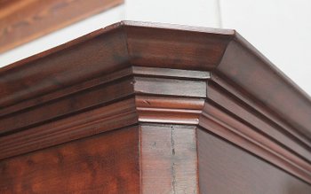  Libreria Vetrina impiallacciata in Mogano Maculato - Fine XIX Secolo