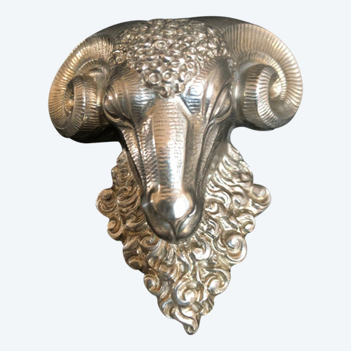 Silberner Briefbeschwerer aus Metall von Christian Dior, Modell Bélier