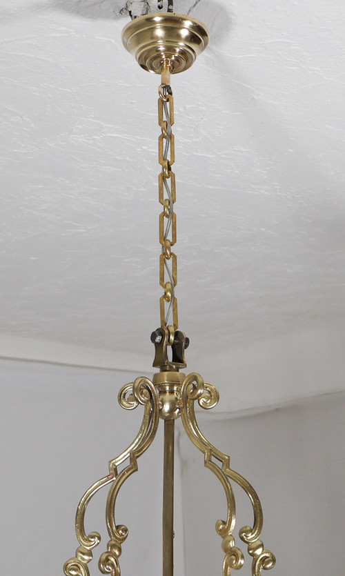 Lanterne en bronze doré milieu XIXe siècle 