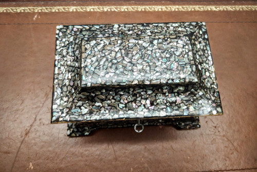 Paper mache tea box.