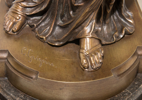 Bronzo Il lettore L Grégoire 1840-1890