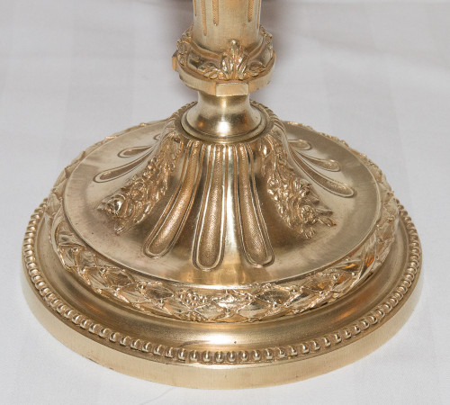 Paire De Chandeliers En Bronze Doré Henri Picard