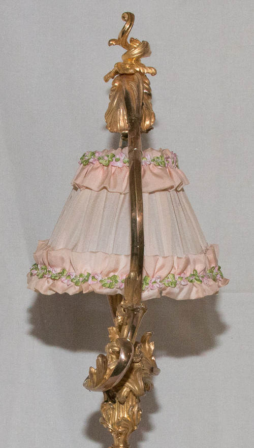 Lampe De Salon En Bronze Doré Maurice Thibault  Paris 