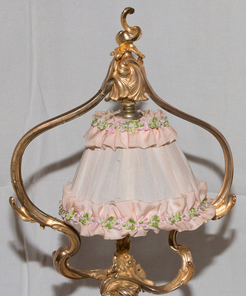 Lampe De Salon En Bronze Doré Maurice Thibault  Paris 