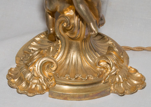 Lampe De Salon En Bronze Doré Maurice Thibault  Paris 