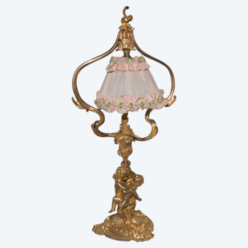 Lampe De Salon En Bronze Doré Maurice Thibault  Paris 