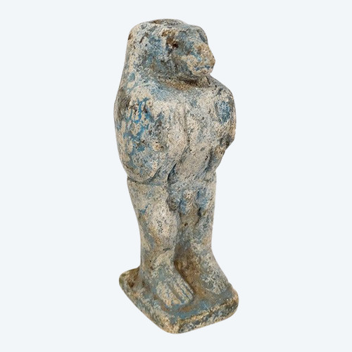 Statuette Funéraire égyptienne Dieu Thot Babouin Egypte Amulette Terre
