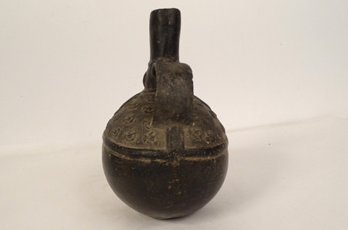 Präkolumbianische anthropomorphe Vase Chimu Man Peru Terrakotta Expo Nantes