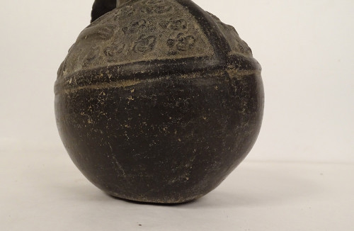 Präkolumbianische anthropomorphe Vase Chimu Man Peru Terrakotta Expo Nantes