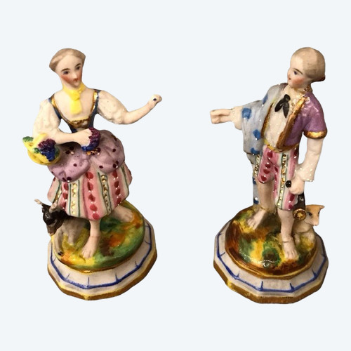 Two miniature porcelain subjects from the 19th century