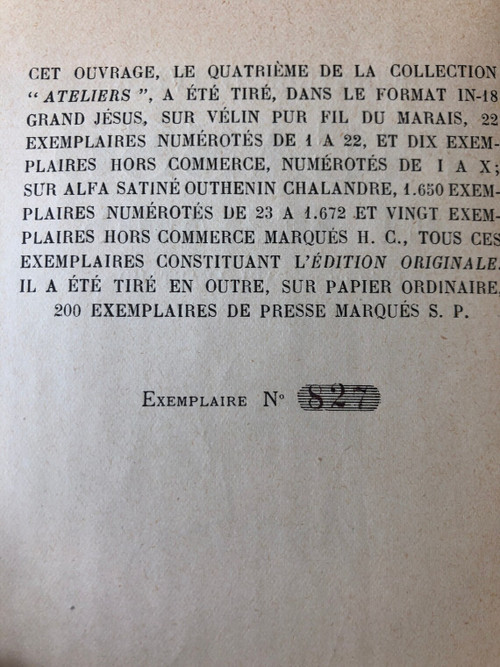Picasso et ses amis Fernande Olivier éditions Chez Stock Paris  édition originale 1933 numérotée
