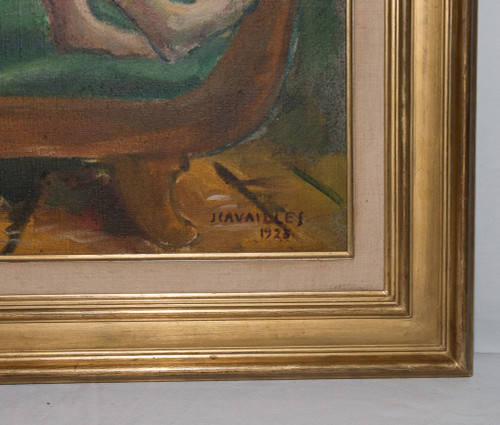   „Nackte Frau auf der Chaiselongue“ – Jules CAVAILLES datiert 1923