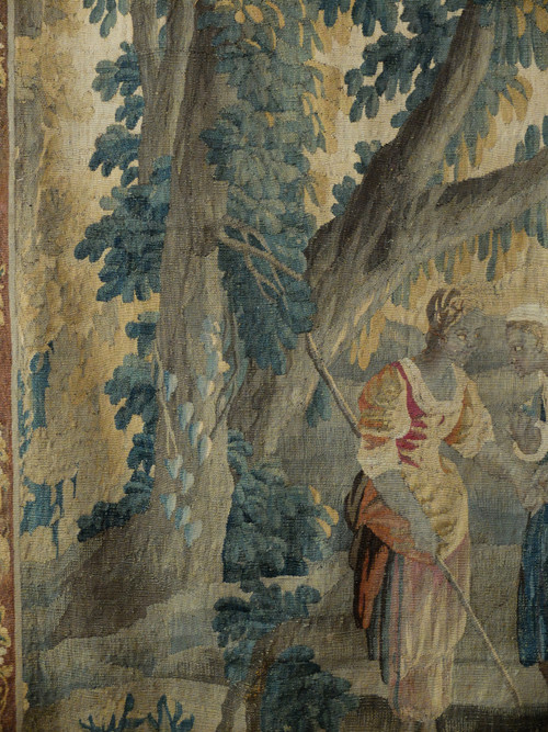 "La diseuse de bonne aventure" - Aubusson XVIIIème siècle