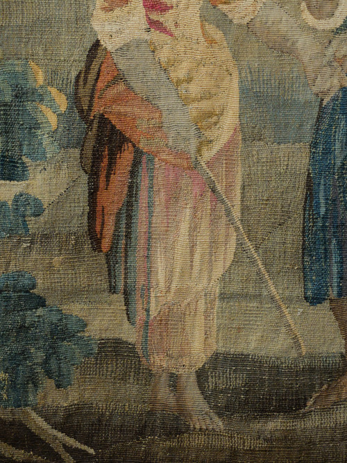 "La diseuse de bonne aventure" - Aubusson XVIIIème siècle