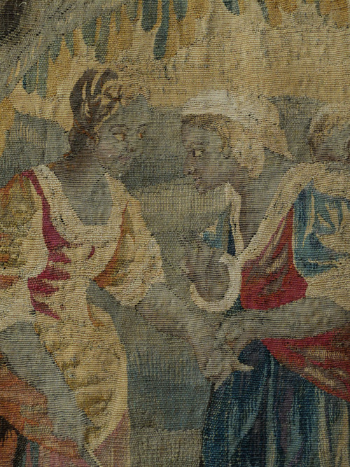 "La diseuse de bonne aventure" - Aubusson XVIIIème siècle
