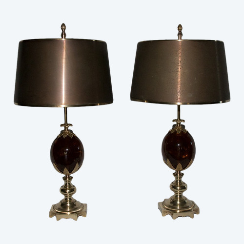 Paar Maison Charles Lampen 1960-1970