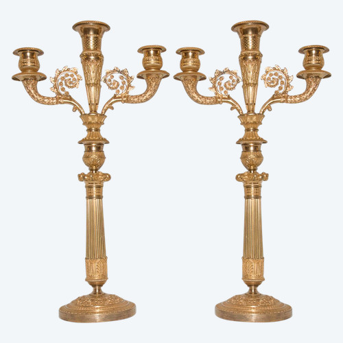 Pair Of Candlesticks 1st Empire Period