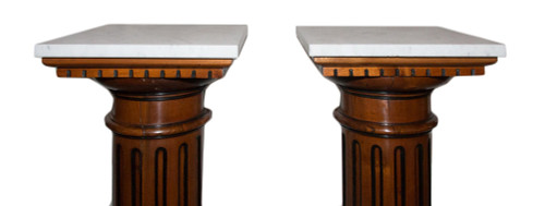 Pair Of Louis XVI Style Columns Late 19th Century