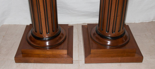 Pair Of Louis XVI Style Columns Late 19th Century