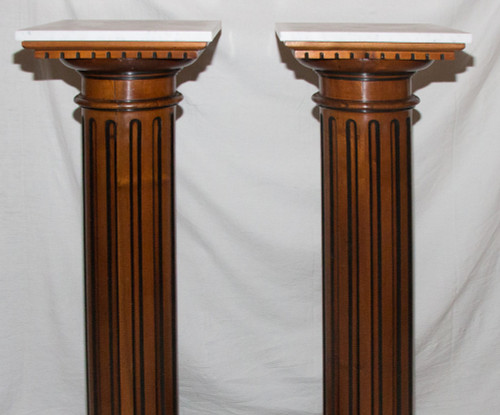 Pair Of Louis XVI Style Columns Late 19th Century