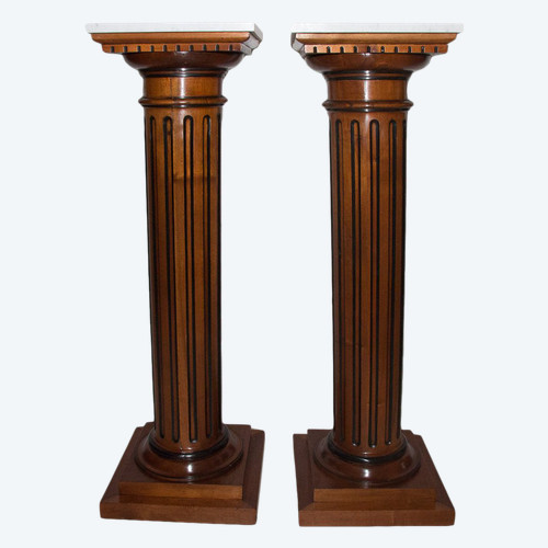 Pair Of Louis XVI Style Columns Late 19th Century