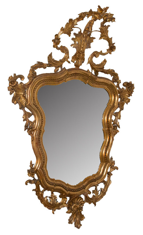 Miroir En Bois Doré  époque Napoléon III