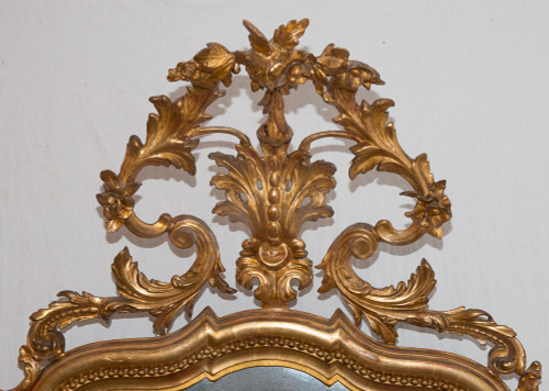Miroir En Bois Doré  époque Napoléon III