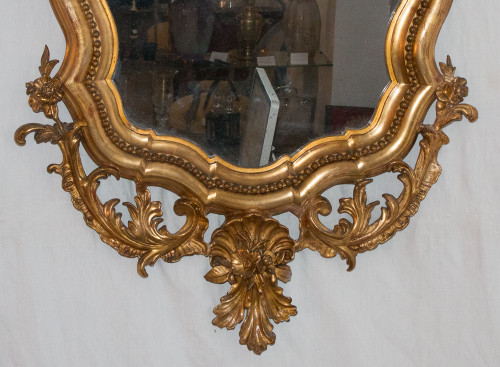 Miroir En Bois Doré  époque Napoléon III