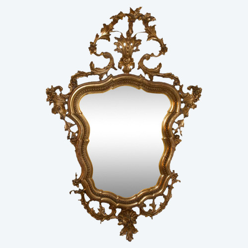 Miroir En Bois Doré  époque Napoléon III