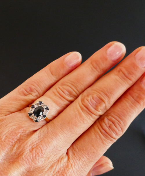 Art-Deco-Saphir-Diamant-Ring.