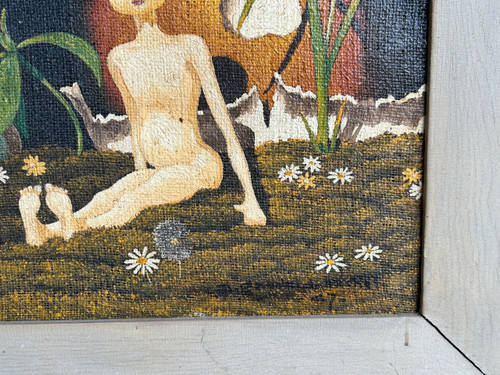 Alex Gaudard Michel - Jean De La Lune 1947 - Öl auf Leinwand - Gemälde - Gemälde