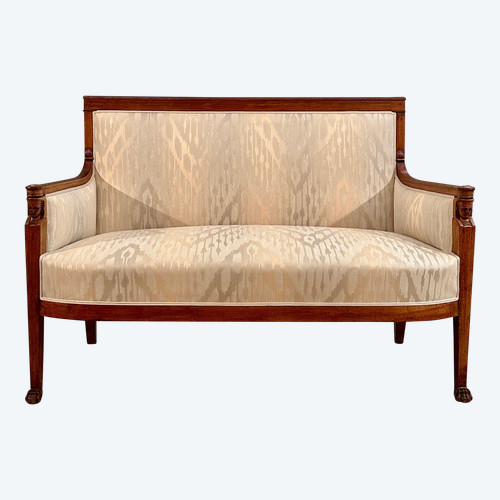 Jacob Desmalter, Banquette En Acajou d'Epoque Consulat Vers 1800