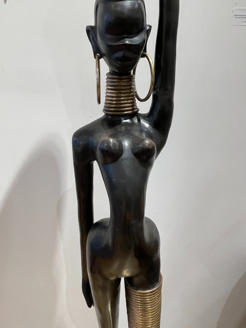 Big statuette of a  water carrier, after Karl Hagenauer, circa 1970