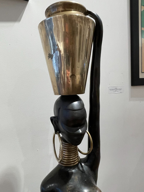 Big statuette of a  water carrier, after Karl Hagenauer, circa 1970