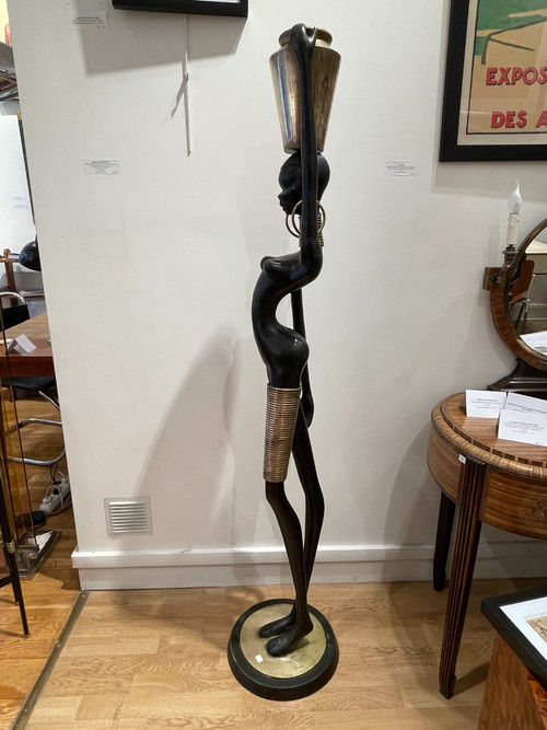 Big statuette of a  water carrier, after Karl Hagenauer, circa 1970