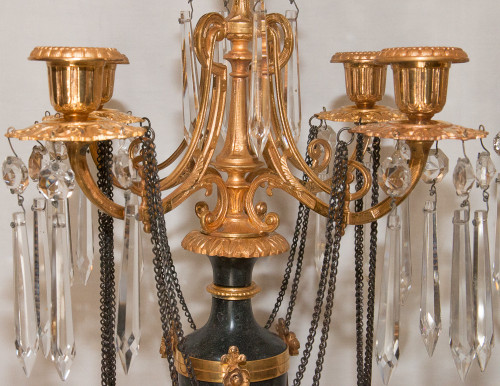  Coppia Di Candelabri Stile Direttorio, Periodo XIX Secolo